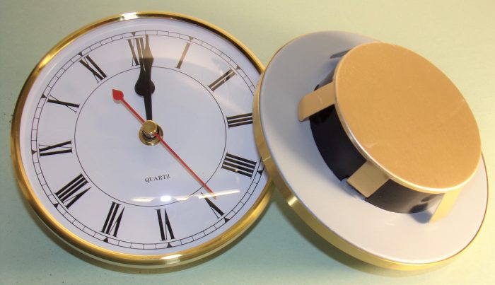 130mm clock insert white roman